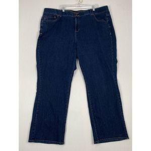 Lane Bryant STRAIGHT Jeans Women Plus Size 28‎ Denim Blue High Waist Straight